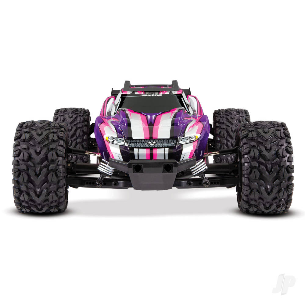 Traxxas Pink Rustler 4X4 VXL 1:10 4WD RTR Brushless Electric Stadium Truck - TRX67076-4-PINK