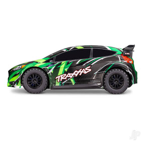 Traxxas Ford Fiesta ST Rally VXL, 1/10 scale AWD rally car, RTR - TRX74276-4-GRN