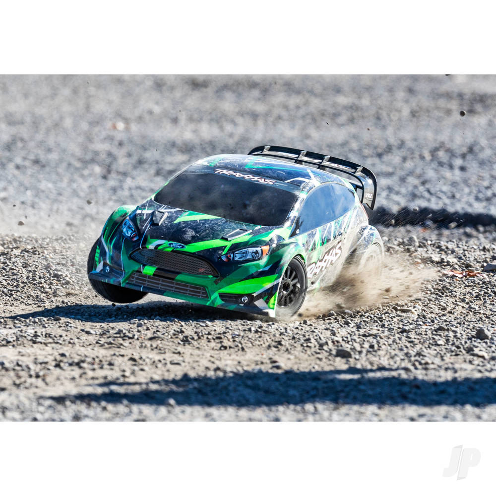 Traxxas Ford Fiesta ST Rally VXL, 1/10 scale AWD rally car, RTR - TRX74276-4-GRN