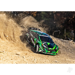 Traxxas Ford Fiesta ST Rally VXL, 1/10 scale AWD rally car, RTR - TRX74276-4-GRN