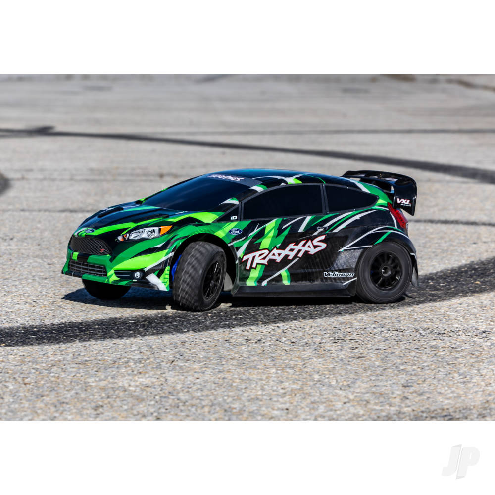 Traxxas Ford Fiesta ST Rally VXL, 1/10 scale AWD rally car, RTR - TRX74276-4-GRN