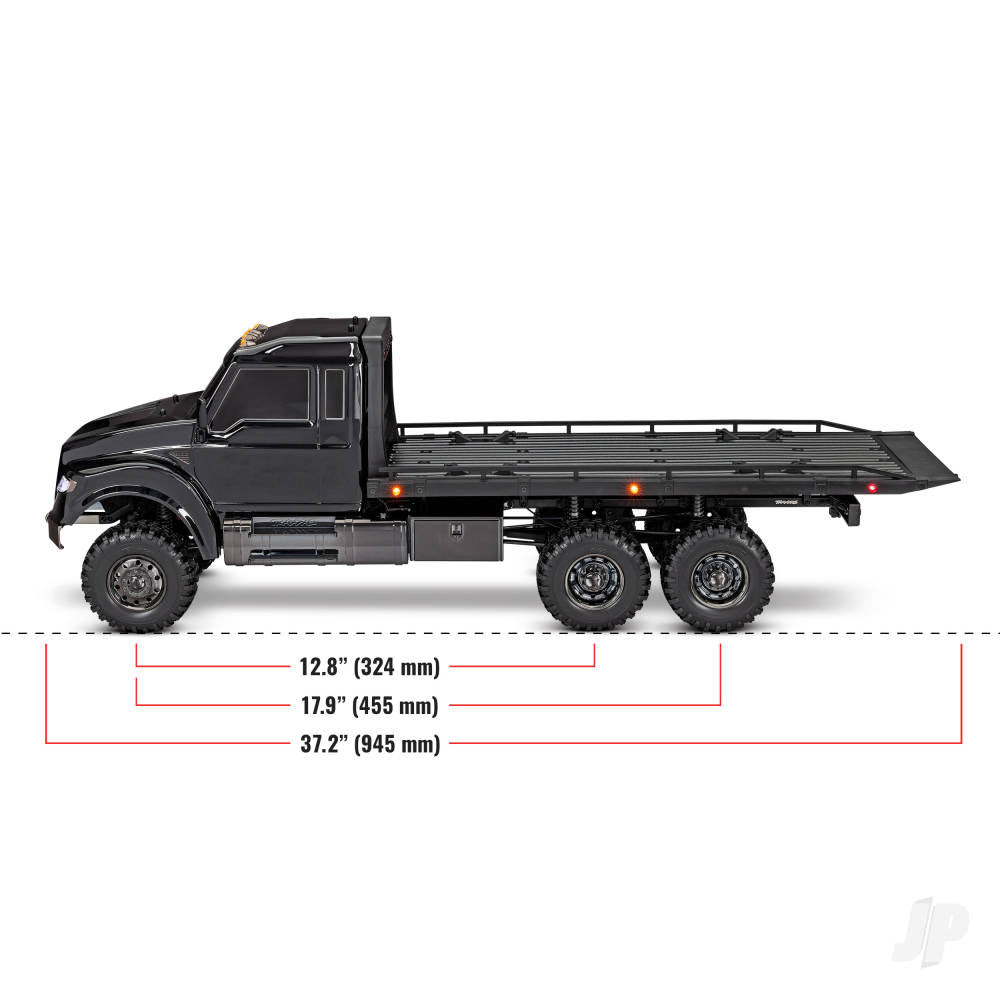 Traxxas Black TRX-6 Ultimate RC Hauler 1:10 6X6 Electric Flatbed Truck wit - TRX88086-84-BLK