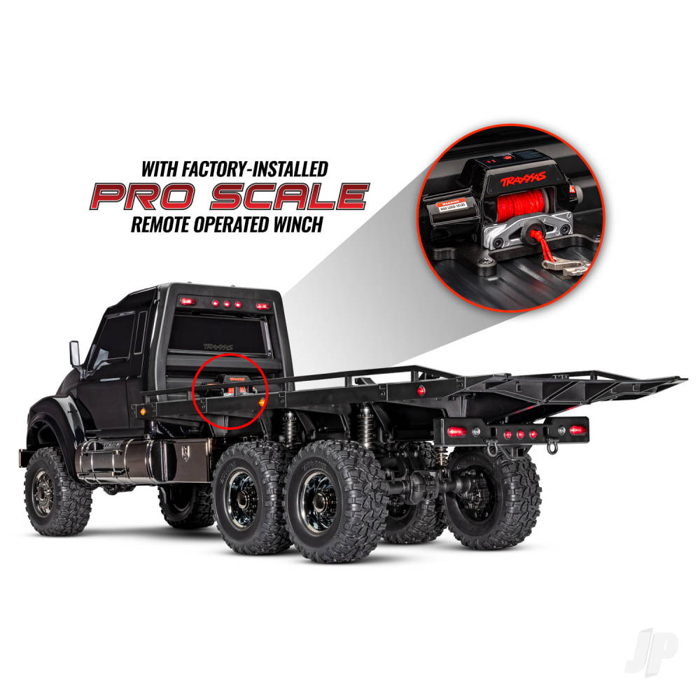 Traxxas Black TRX-6 Ultimate RC Hauler 1:10 6X6 Electric Flatbed Truck wit - TRX88086-84-BLK