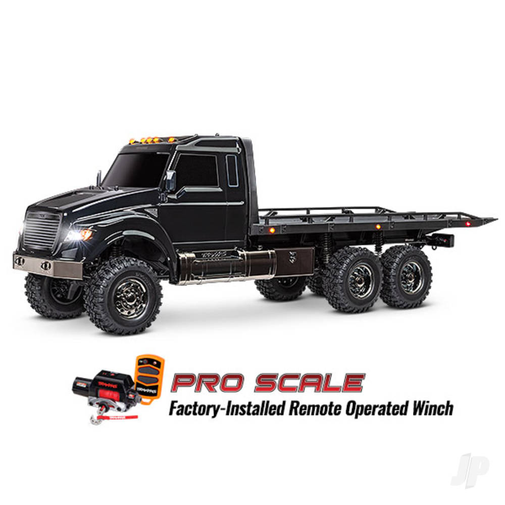 Traxxas Black TRX-6 Ultimate RC Hauler 1:10 6X6 Electric Flatbed Truck wit - TRX88086-84-BLK