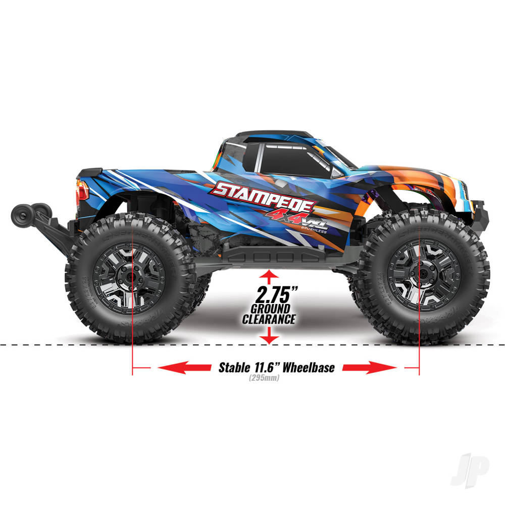 Traxxas Stampede 4X4 HD VXL 1:10 4WD RTR Brushless Electric Short Course T - TRX90376-4-RED
