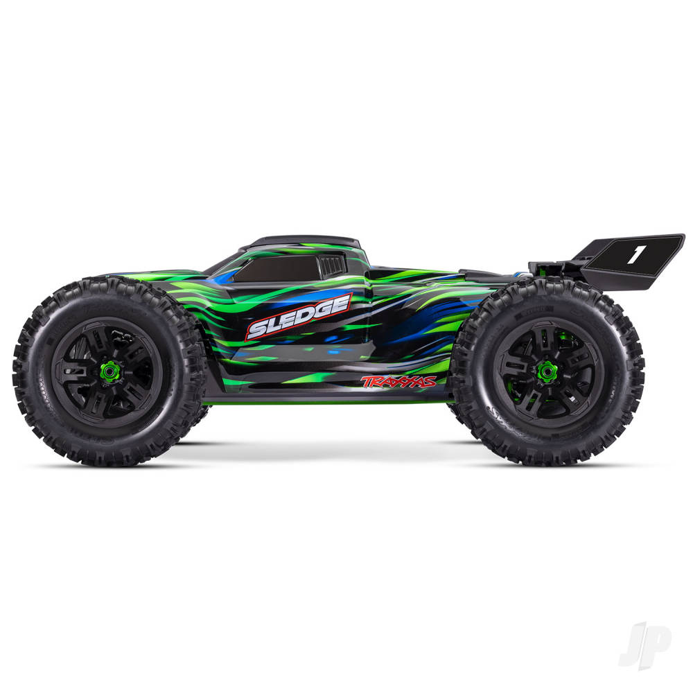 Traxxas Sledge Belted 1:8 4WD Brushless Electric Monster Truck, Green - TRX95096-4-GRN