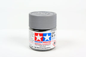 Tamiya Acrylic Mini X-11 Chrome Silver Paint 10ml - Item #81511