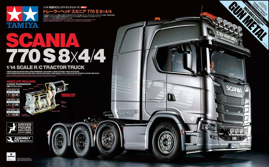 Tamiya RC Scania 770 S 8x4/4 Gun Metal - Item #56376