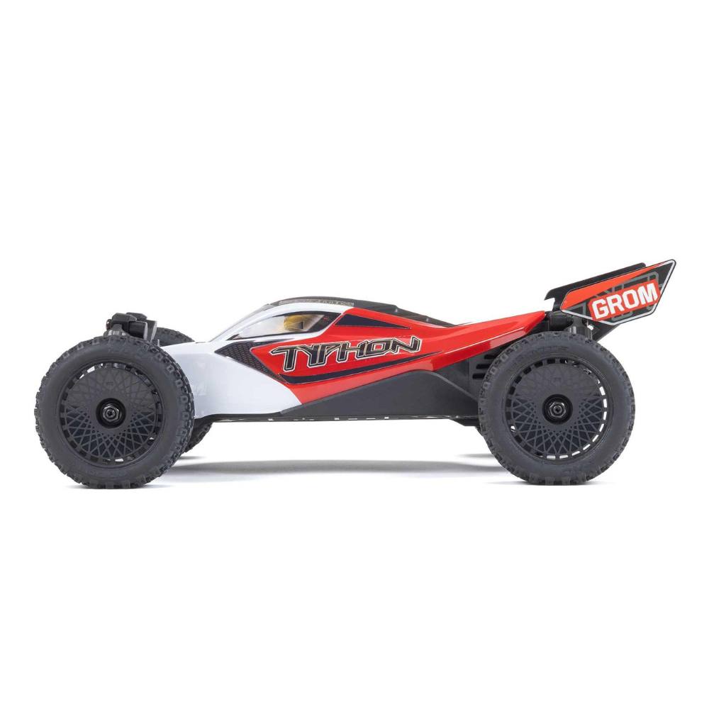 Arrma 1/18 Typhon GROM 4wd Smart RTR w/Lipo Batt/USB Chg Red/White C-ARA2106T2