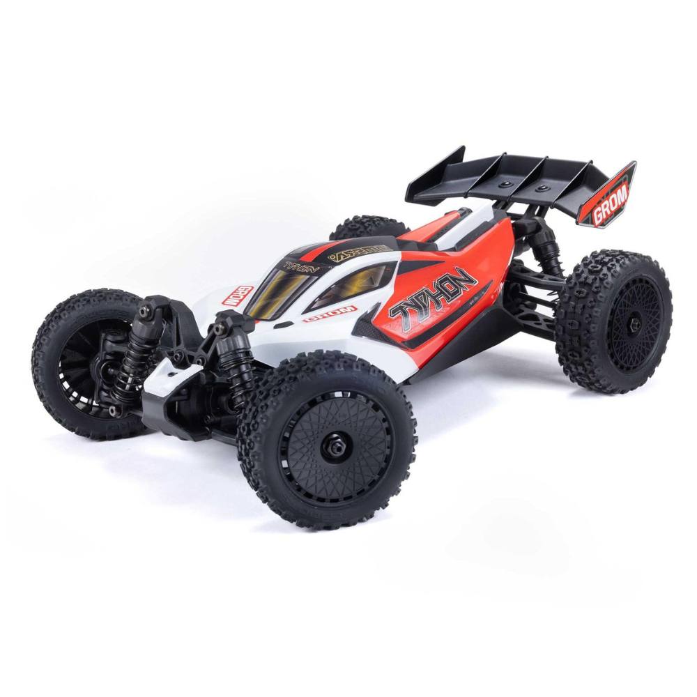 Arrma 1/18 Typhon GROM 4wd Smart RTR w/Lipo Batt/USB Chg Red/White C-ARA2106T2