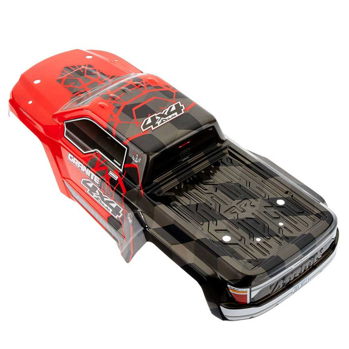 Arrma Body  Painted Decal Trim Red Granite 4X4 Mega Z-AR402256