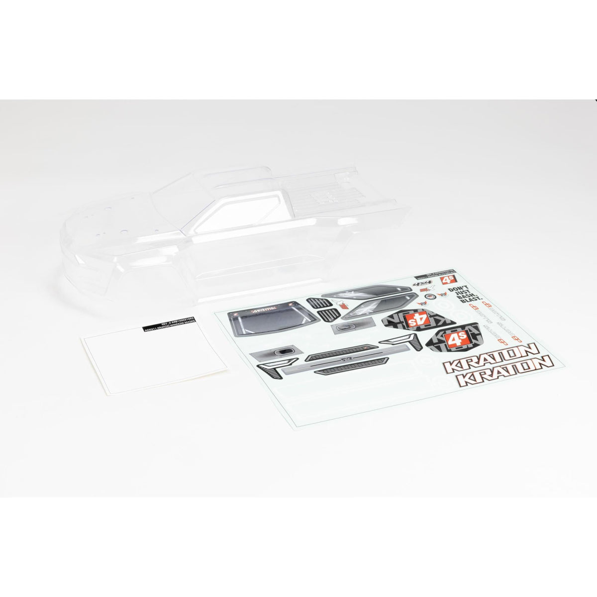 1/10 Clear Body with Decals and Window Masks: KRATON 4X4 BLX Z-ARA402320