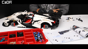 CaDA Master Helios V12 Hypercar - RC Control - 1:8 4449 Pieces Brick Model Kit C61053W