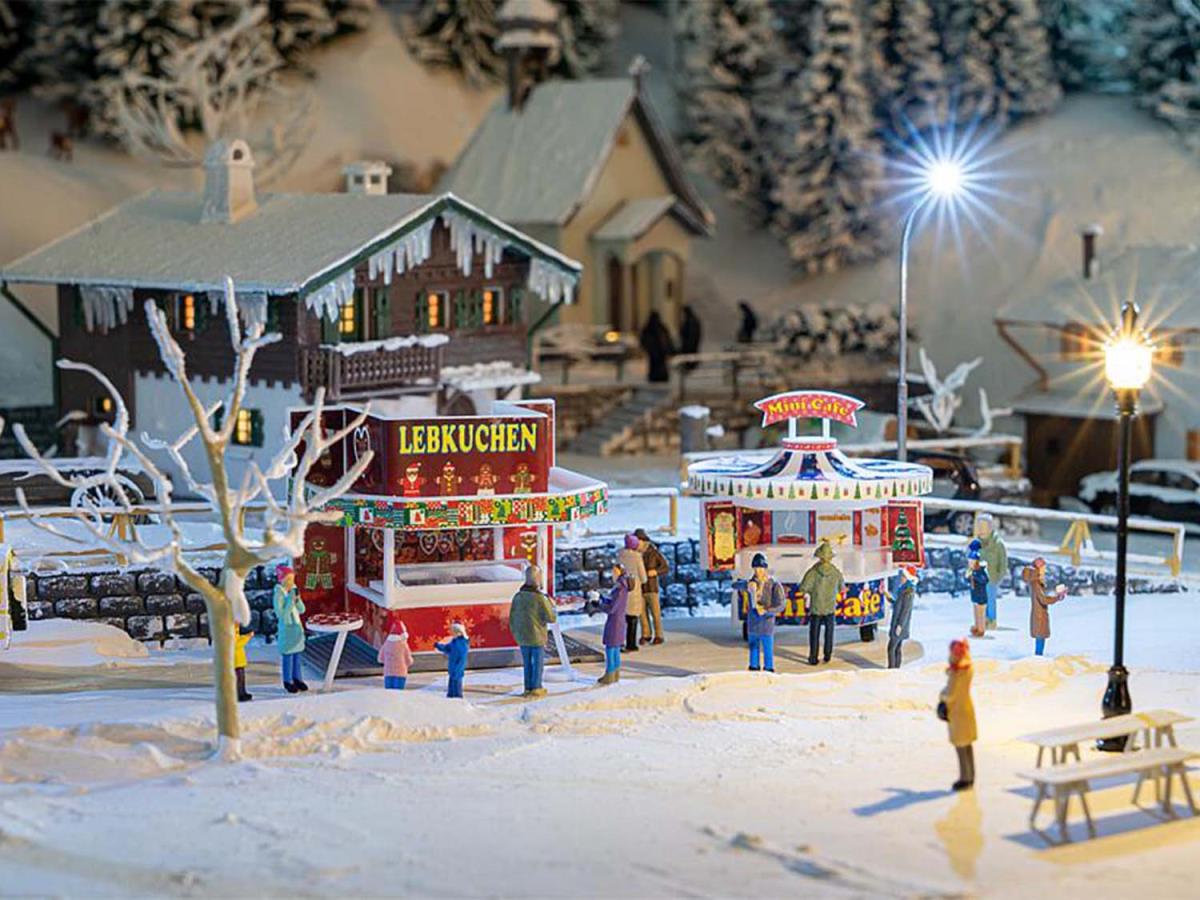 Faller Christmas Market Kiosks (2) Kit FA134001